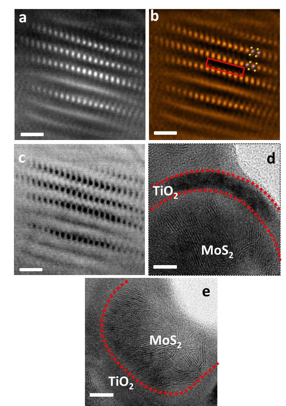 Fig. S2. (a) High angle annular dark field scanning transmission electron microscopy (HAADF-STEM) image and (c) corresponding bright field (BF) image of MoS 2.
