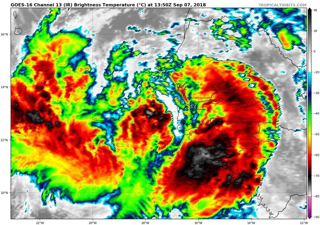 Potential Tropical Cyclone #8 Satellite Image PTC #8 has become much more organized over the last 24 hours.