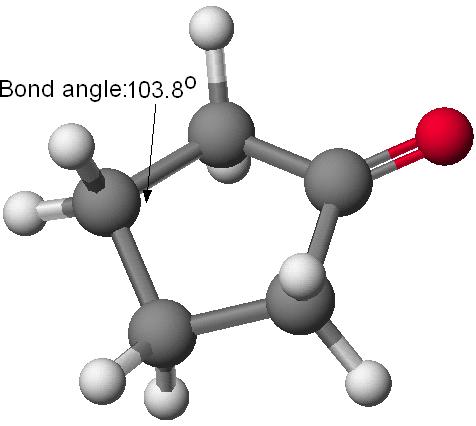 Exercise 2. Analysis of the effects of ring strain on the strength of C=O carbonyl bonding. The structures of three cyclic ketones are given here.