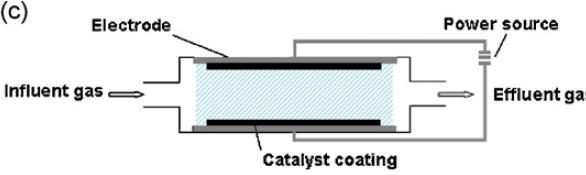 Methods of incorporation of catalyst in reactor Coating on reactor walls or electrodes