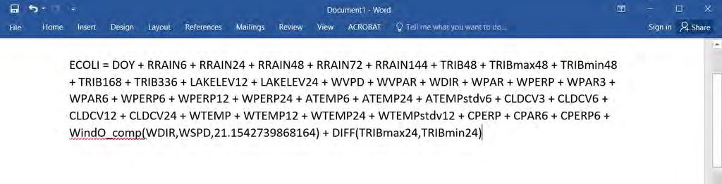 A.3. Paste (Ctrl-V) the copied text into a Word or other text program document. Find the original variables in the equation.