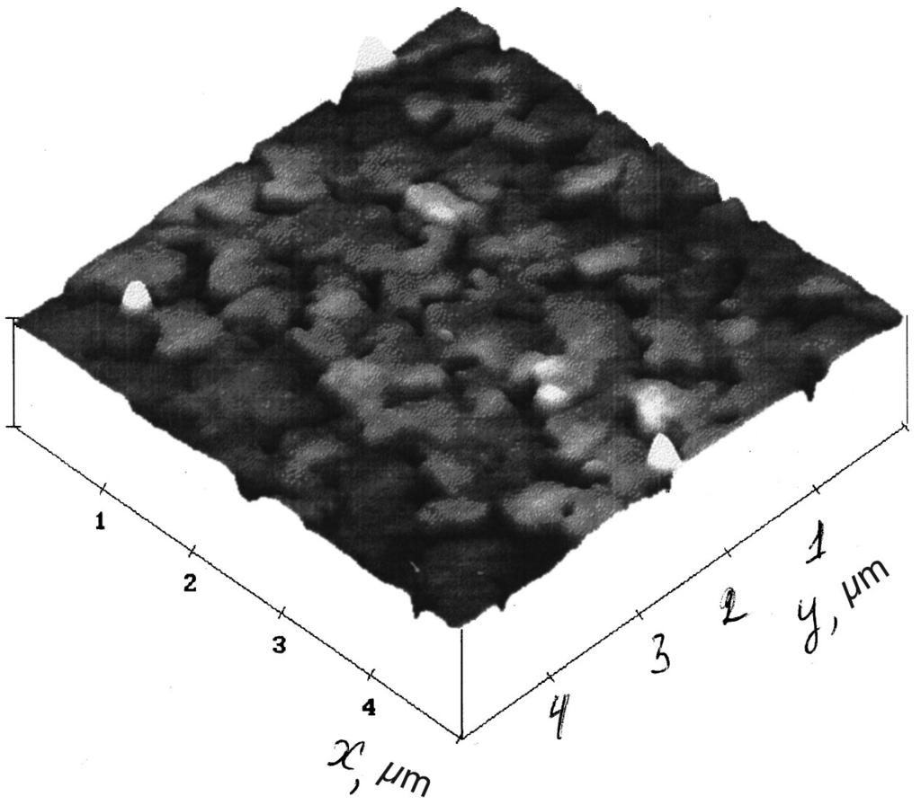 JETP 89 (6), December 1999 Komissinski et al. 1163 FIG. 4. Three-dimensional image of the surface of a bilayer heterostructure Au/YBCO. The image was obtained with an atomic-force microscope.