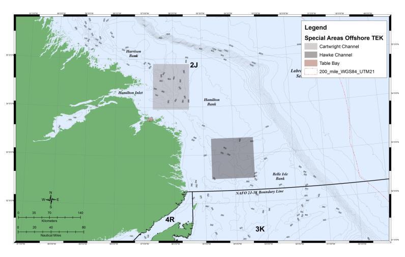 NL Shelves Bioregion: Offshore Local Ecological Knowledge Survey In 2012 a LEK survey was conducted through a personal services contract Fifteen fishers were