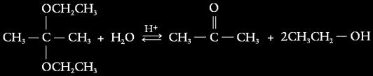 ketones through acid catalyzed hydrolysis Hydrolysis: Bond breakage by reaction with water General