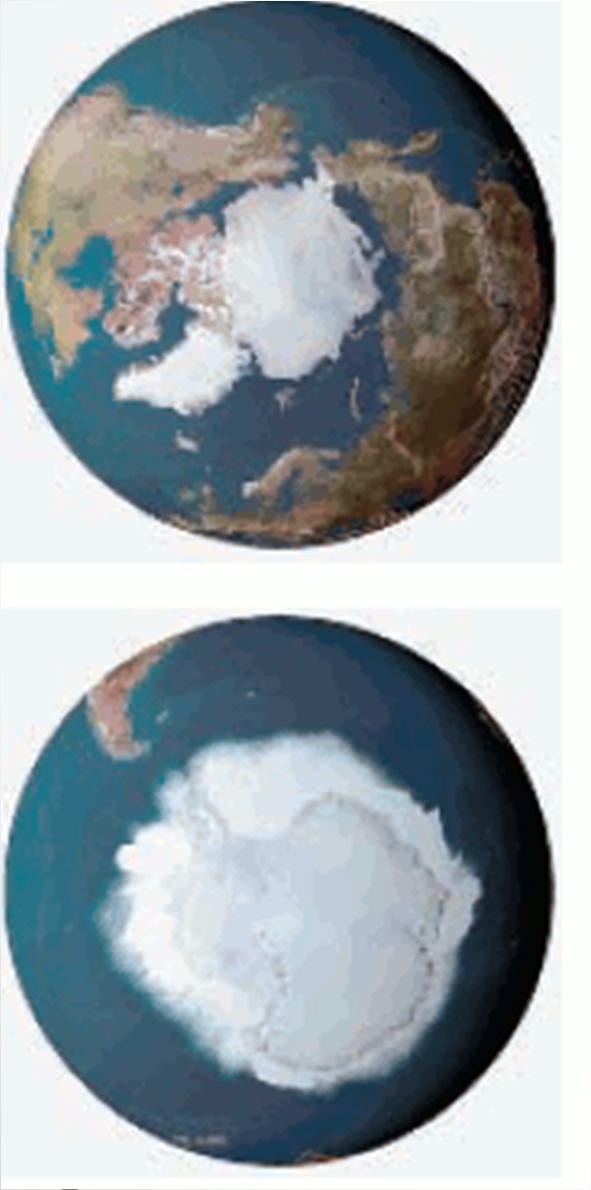 Present Extent of Polar Ice Caps