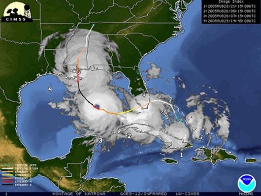 Katrina s day-to-day evolution 08/23/05: TD12 over SE Bahamas [interaction of tropical wave with remnants of TD10] 08/24: Upgraded to TS and named Katrina 08/25: