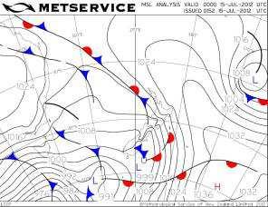 The irst depression, which developed in the Tasman Sea over the previous two days, had deepened