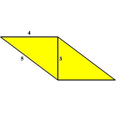 One parallelogram has sides of lengths 4 cm and 5cm.