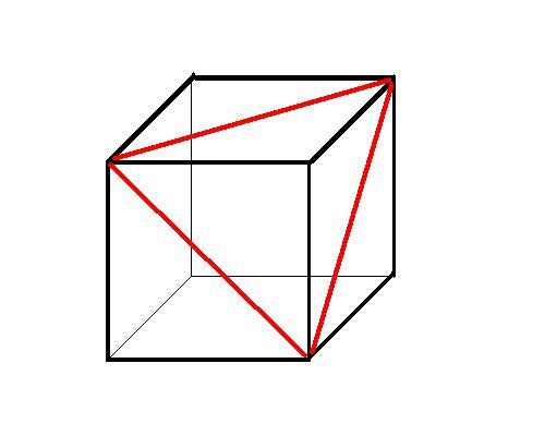 What is the angle formed by the pictured diagonals of