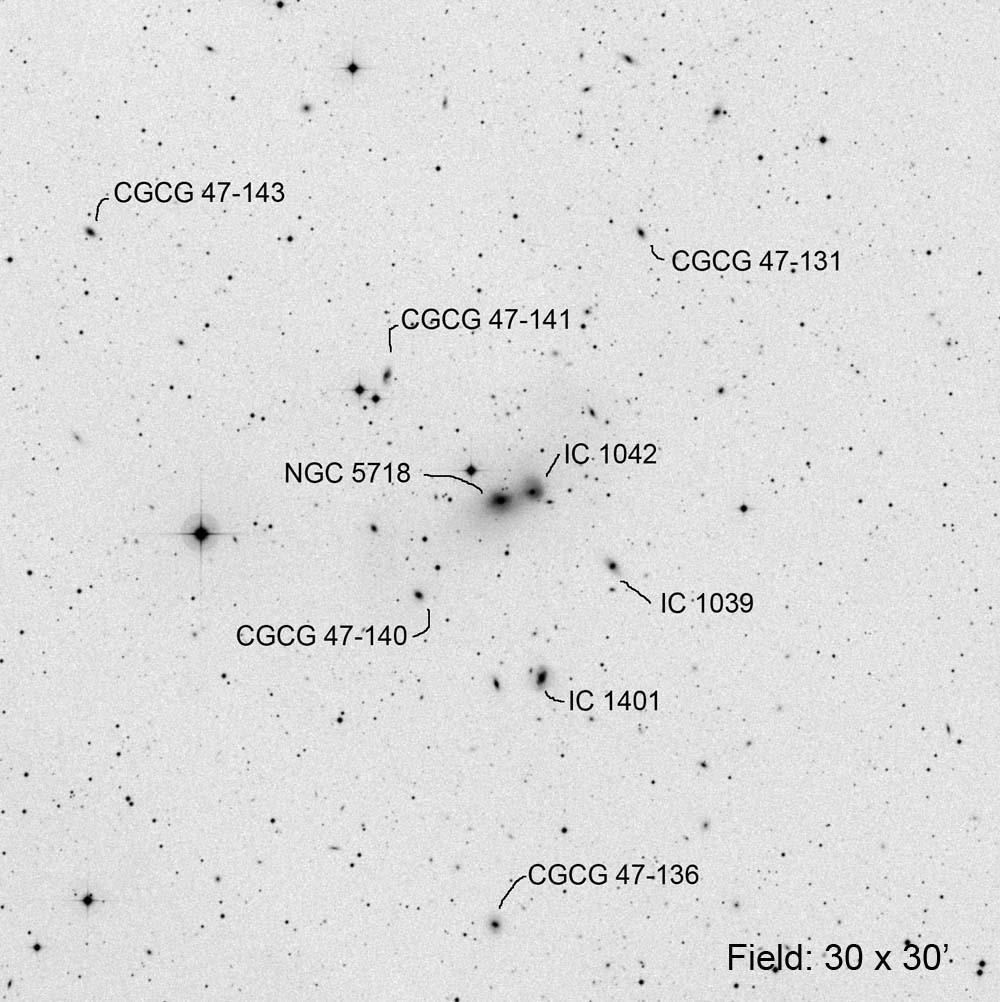 GC 5718 (Virgo) Other ID RA Dec Mag1 # of galaxies MKW 8 14 40 42.
