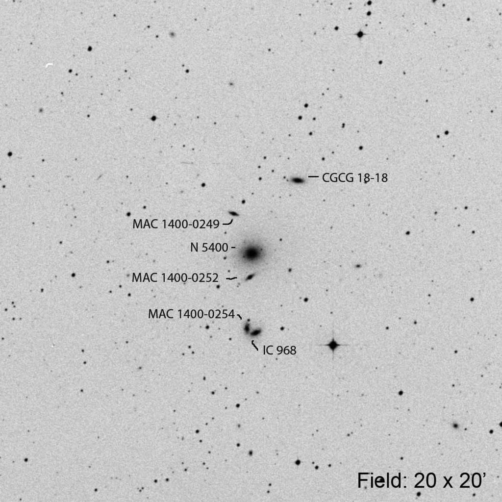 GC 5400 (Virgo) Other ID RA Dec Mag1 # of galaxies MKW 5 14 00 37.