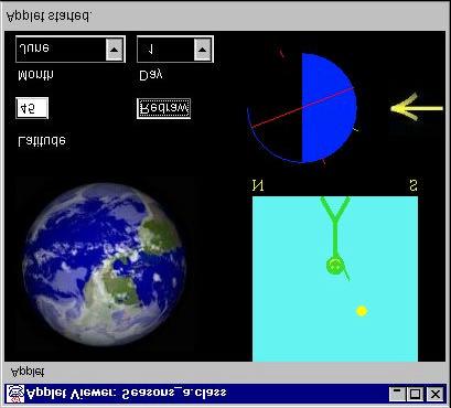 The applet allows the user to do several things such as changing their location on the Earth and changing the location of the Moon in its orbit.