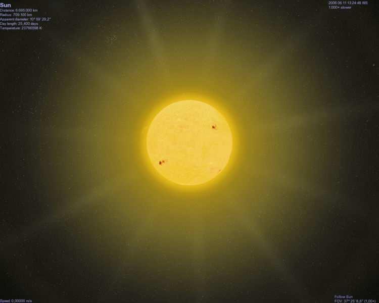 Slide 26 / 104 The Sun The sun appears so much larger and brighter than the other stars we usually see in