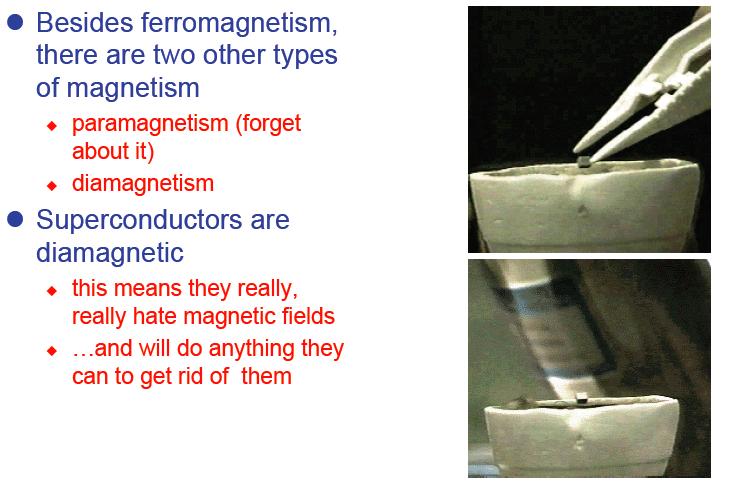 Diamagnetism l Diamagnetism is a weak repulsion from a magnetic field. It is a form of magnetism that is only exhibited by a substance in the presence of an externally applied magnetic field.