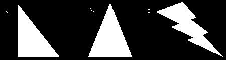 A. equilateral triangle B. isosceles triangle C. pyramid D. right triangle 86. Which geometric figure is shown here? A. equilateral triangle B. isosceles triangle C. pyramid D. right triangle 87.