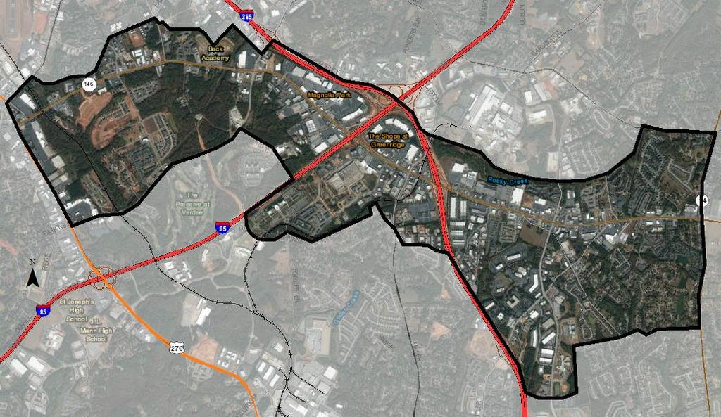 future congestion issues. In developing this O-D study, information from the 2007 Woodruff Road Corridor Study, StreetLight data, and the GPATS travel demand model was utilized.