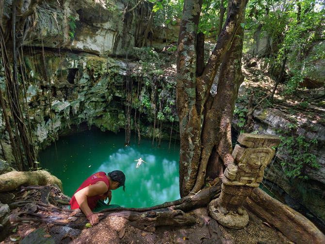 CENOTES, SACRED WELLS, ABOUND IN THE