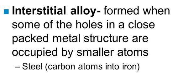 Alloys A substance that