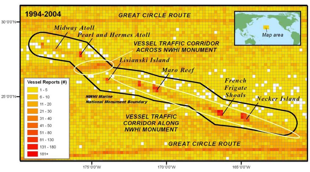 Northwestern Hawaiian Islands Vessel Traffic Objective: Identify spatial data sets to use for habitat-based
