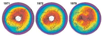 Arctic Ozone depletion: March Total Ozone (DU) WMO 2006 Comparison: Arctic, Antarctic lower stratosphere Aerosol chemistry on