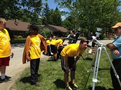 ACA Outreach Event By Marissa Fanady On June 22nd the Astronomy Club of Akron put on a solar observing event at a very special camp called MDA Summer Camp that's for children from ages six to
