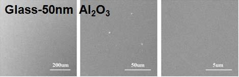 26. The 50nm Al 2 O 3 coated glass (named as aluminum surface Ⅳ ), whose SEM images are shown in