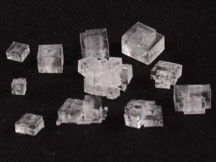 Image of rocksalt crystals Crystals A crystal is characterized by an array of atoms that is
