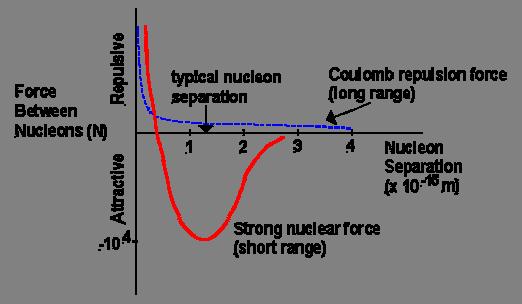 What holds the nucleons together?