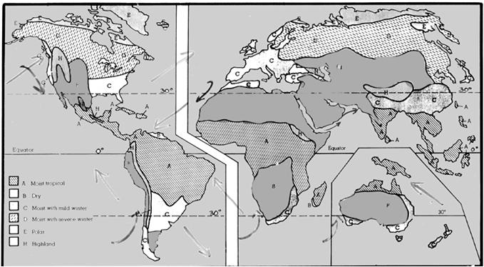 Location of B climates North American Deserts Causes of B climates STH Interior