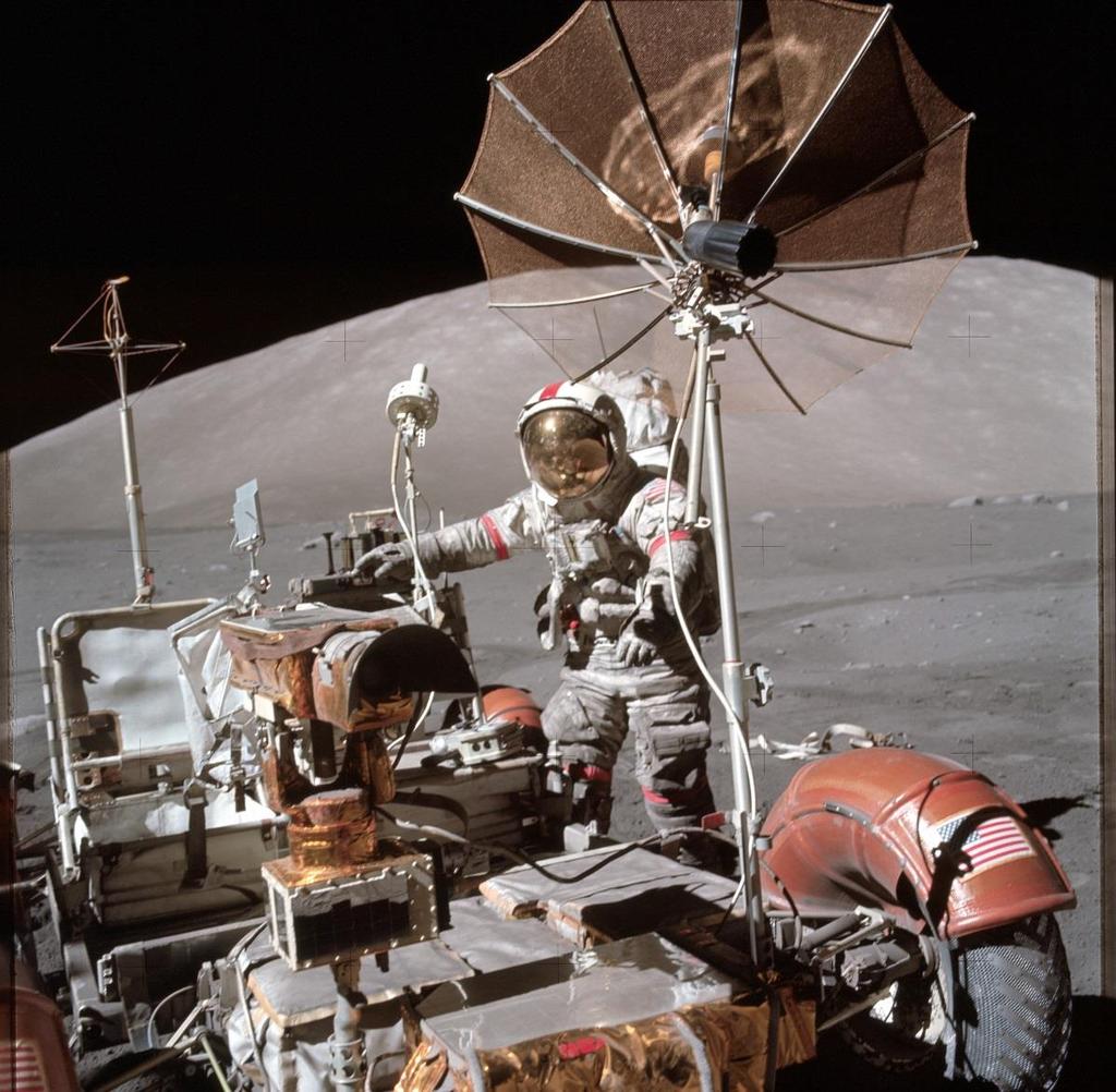 More than 140 kilometers have been driven on the Moon. Ninety kilometers were driven by humans in vehicles like the Lunar Roving Vehicle pictured above.