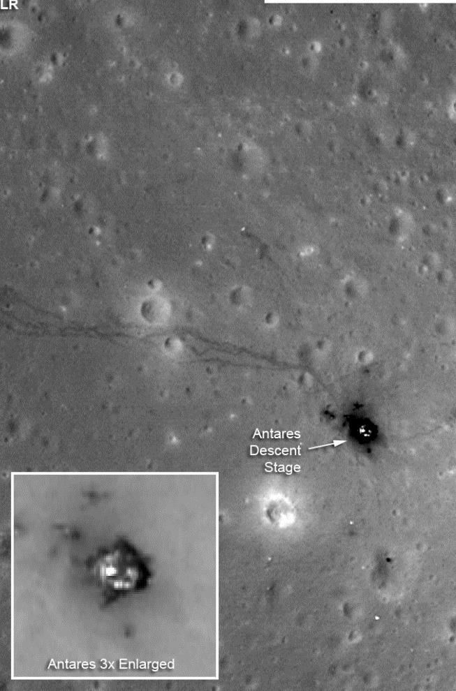 The images above are actual photos of the Luna 17 site (left) and the Apollo 14 site, (right) taken by a