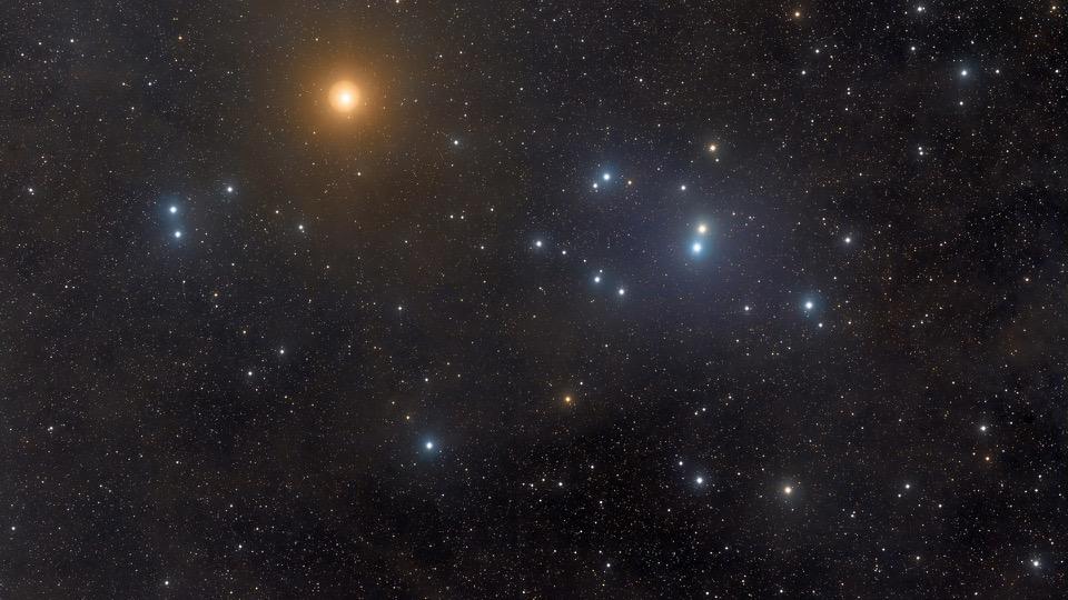 The Hyades q Nearby (~45 pc), intermediate age (~700 Myr), not reddened, huge area on sky (60 60 ), large (peculiar) proper motion (110
