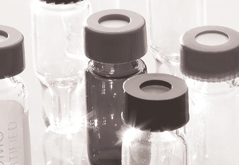 [ CERTIFIED VIALS AND CONTAINERS ] ASSURED CLEANLINESS FOR LC-MS ANALYSIS As instrument technology and sensitivity evolve, the need for and importance of clean, high-quality autosampler vials and