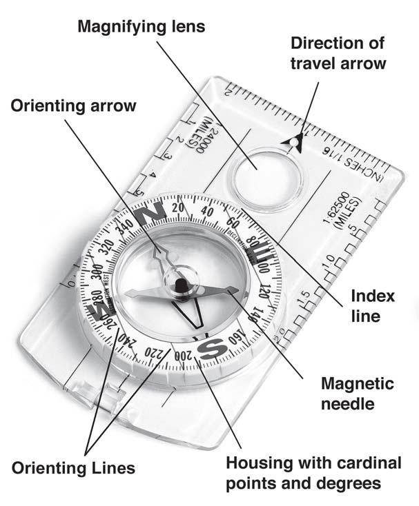Chapter 4 1. List three examples of how you may use a compass on an incident. Possible answers: Determine direction to a destination or landmark.