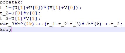 algoritam, budu i da je: Mul(n) = 4 Mul(n/2) + c 1 n + c 2, iz ega dobijamo: Mul(n) = O(n 2 ). Relaciju (3.