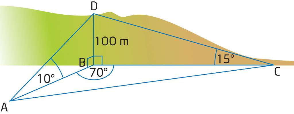 2) A square- based tent has the cross- sectional shape shown. The side wall goes up at an angle of elevation of 60 for 2 m, then continues at an angle of elevation of 30 for another 2 m to the peak.