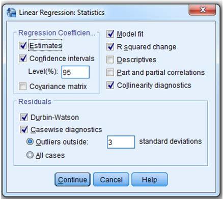 Analyze Regression Linear