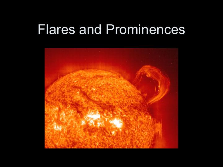 Plasma on the Sun arranges itself into various observable features, one such being prominences.
