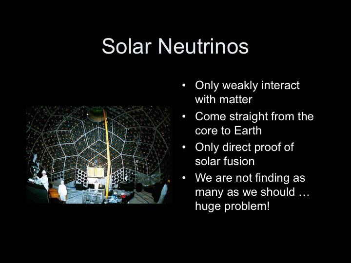 Neutrinos emitted in thermonuclear reactions in the Sun s core have been detected, but