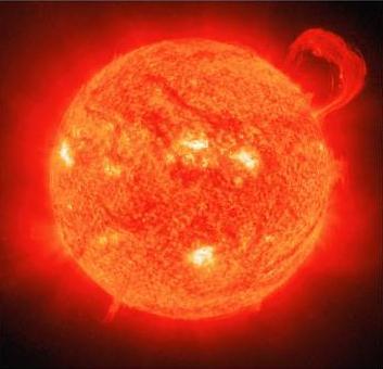 Magnetic activity also causes solar prominences that erupt high