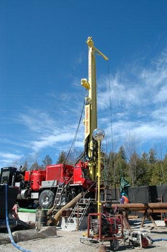 Rotary drilling What equipment is used? Boreholes are drilled using a conventional truck-mounted or track-mounted rotary drill rig.