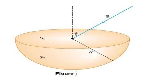 - 13-Consider the hemispherical closed surface in Figure 1.