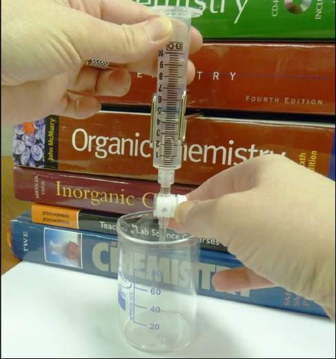 Figure 7. Proper hand positioning for titration.