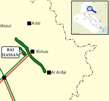 Bai Hassan The Bai Hassan field lies in the north of Iraq, just to the southwest of the Kirkuk field.