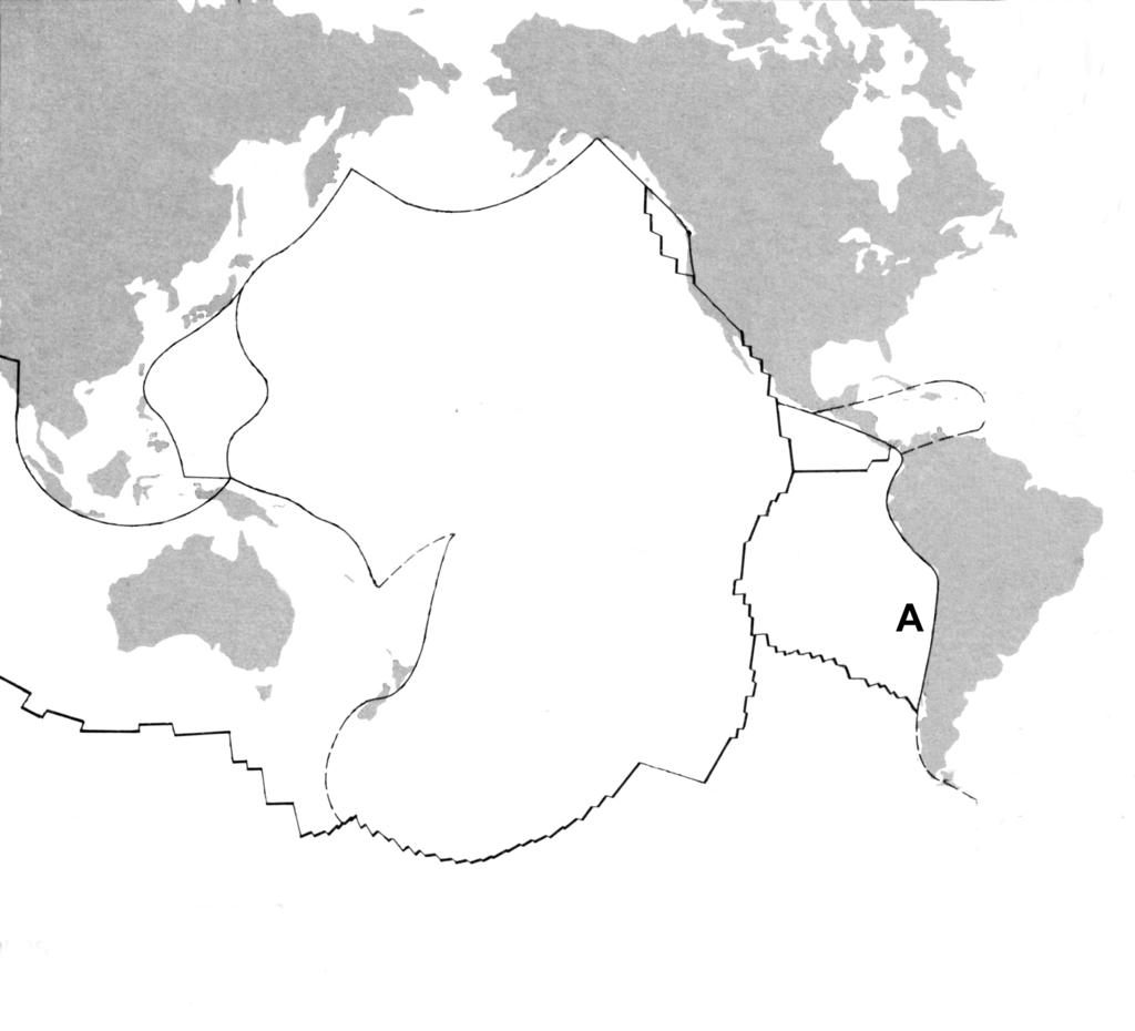 (b) Look at Figure 4. It shows the location of volcanoes erupting in 2003.