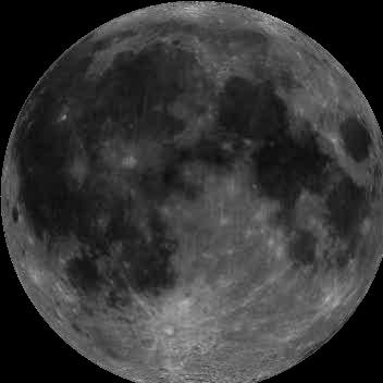 As the rotation period of the Moon is equal to the period of travel around the Earth, the Moon always shows the same face to Earth.
