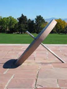 The style in an equatorial sundial is tilted