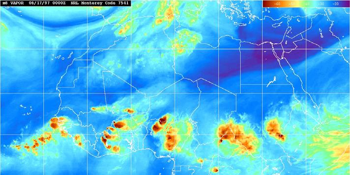 Large-scale conditions for formation (cont) An early indicator that cyclone formation has begun is the appearance of curved banding features of the deep convection in the incipient disturbance; The