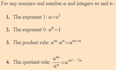 integer exponents Examples for 5.1 & 5.