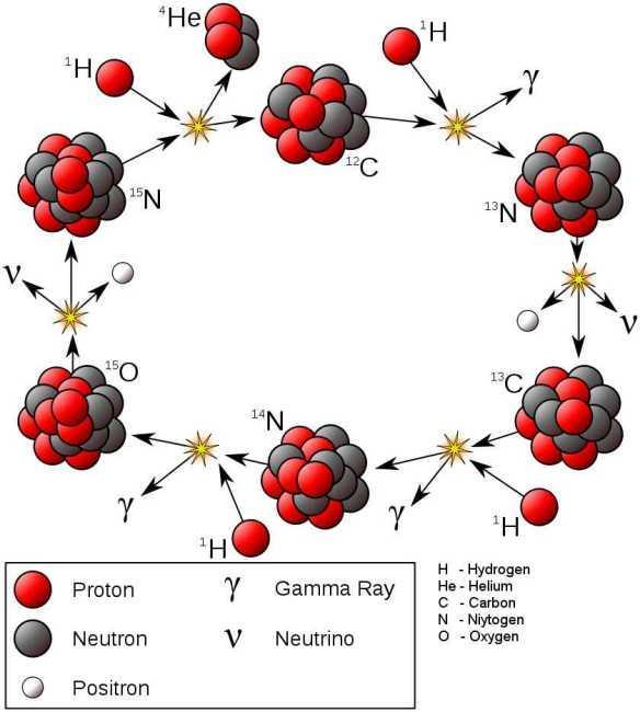Proton Cycle and Carbon Cycle are the main sources of thermonuclear energy within the sun PROTON & CNO CYCLE Proton Cycle four hydrogen nuclei combine